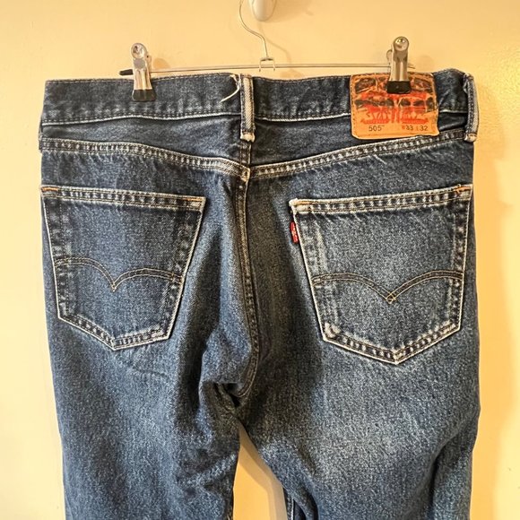❌SOLD! Levi's 505 Blue Denim Jeans Size 33x32 - Picture 5 of 7